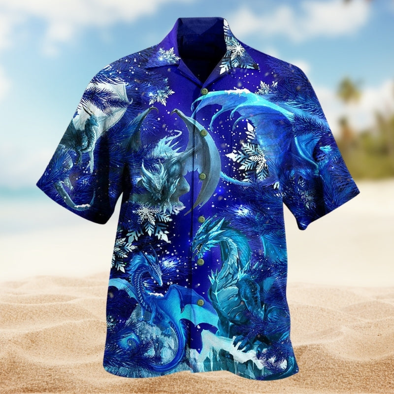 Dragon Merry Christmas Snow Love Life Limited Edition – Hawaiian Shirt