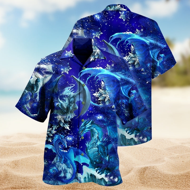 Dragon Merry Christmas Snow Love Life Limited Edition – Hawaiian Shirt