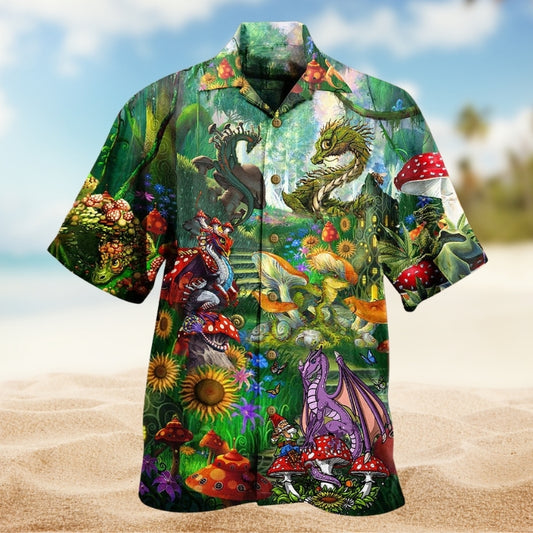 Dragon Mushroom Love Life Limited Edition – Hawaiian Shirt