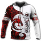 Dragon Red Tattoo Fantasy - 3D Hoodie