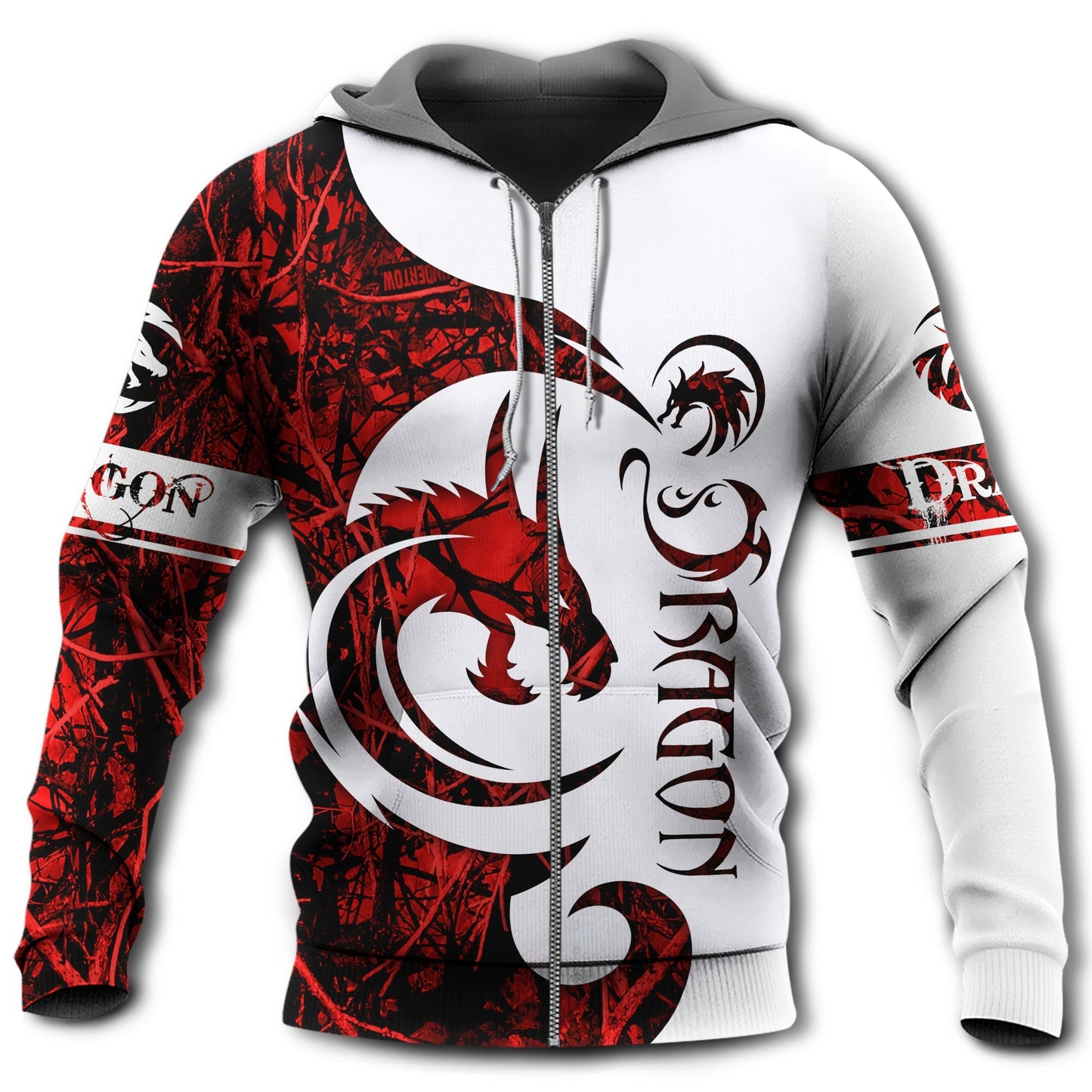 Dragon Red Tattoo Fantasy - 3D Hoodie