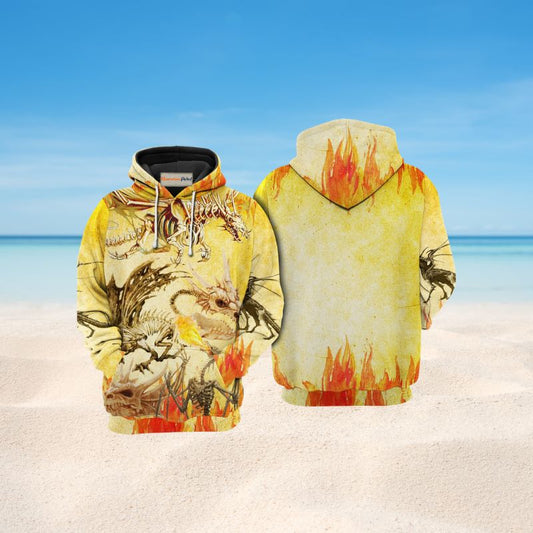 Dragon Skull Love Art – 3D Hoodie