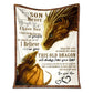 Dragon To My Son Lover 50 x 60 Inch Flannel Blanket For Cozy Bedroom And Sofa Decor