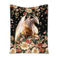 Dragon White Dragon Floral 50 x 60 Inch Flannel Blanket For Cozy Bedroom And Sofa Decor