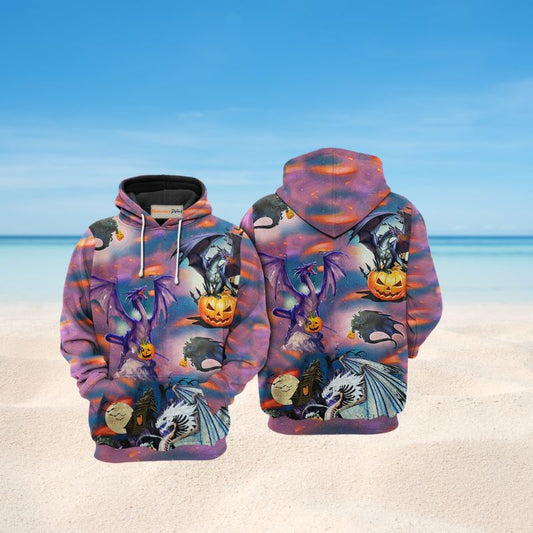 Dragon Halloween Scaredy Art – 3D Hoodie