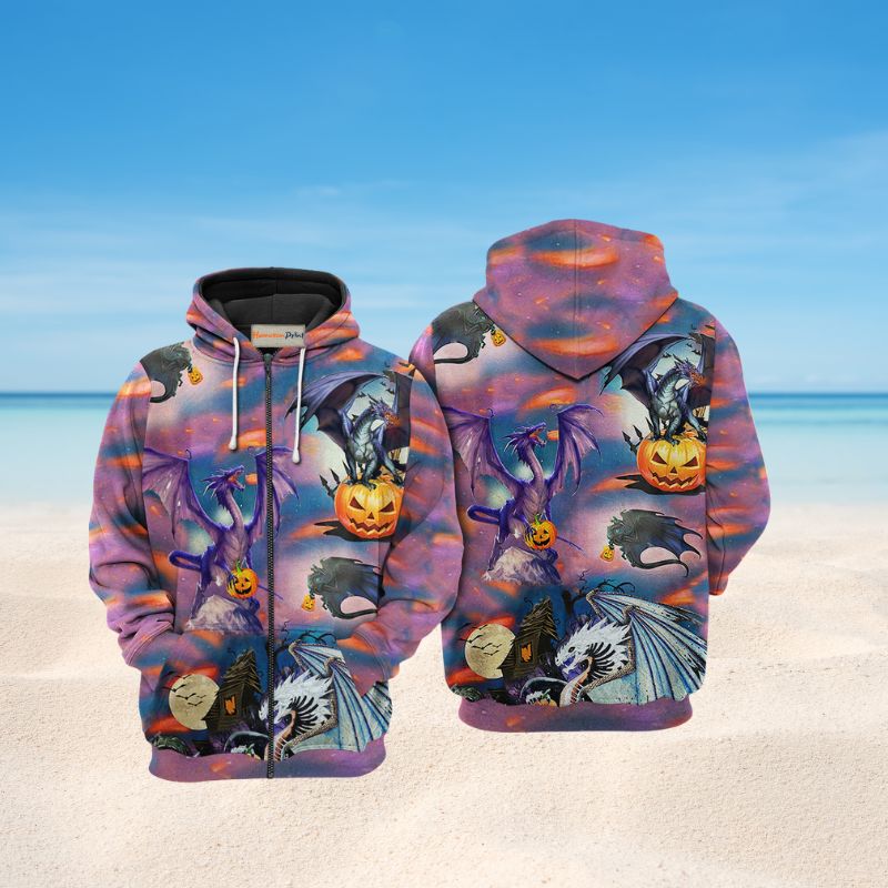 Dragon Halloween Scaredy Art – 3D Hoodie2