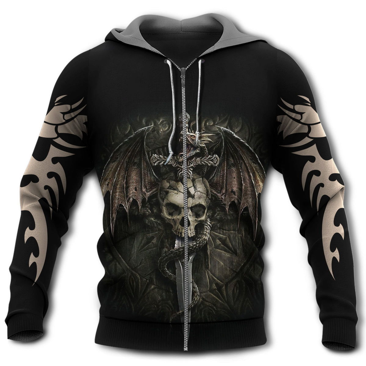 Dragon Skull Legend Art - 3D Hoodie