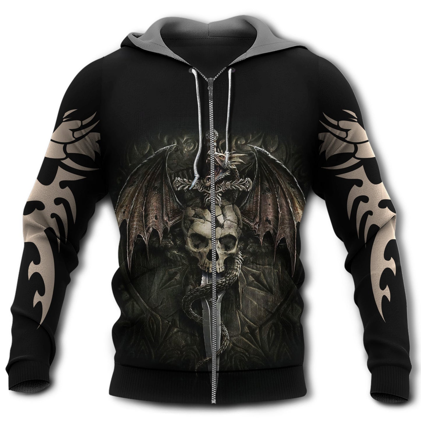 Dragon Skull Legend Art - 3D Hoodie