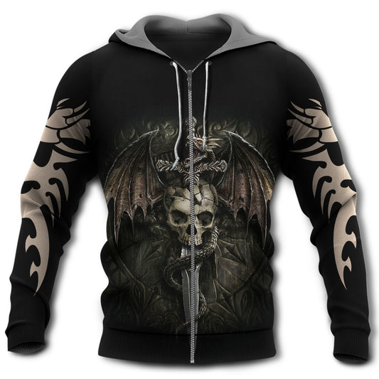 Dragon Skull Legend Art - 3D Hoodie