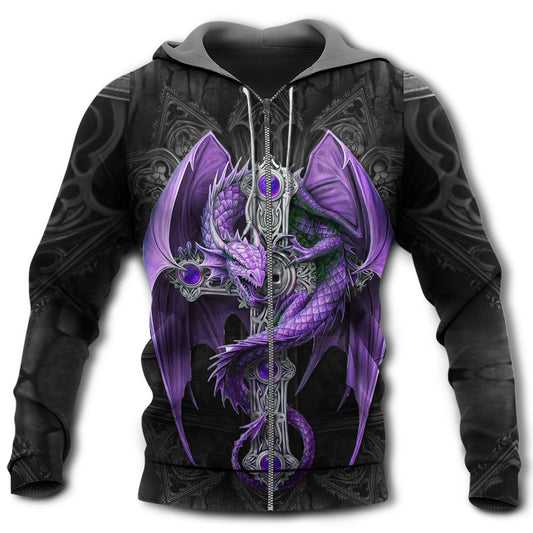 Dragon Sword Purple Fantasy - 3D Hoodie