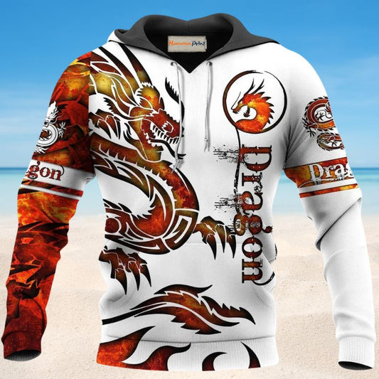 Dragon Tattoo Dungeon Fire Red - 3D Hoodie