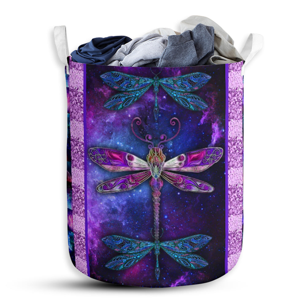 Dragonfly Galaxy Lovely Style - Laundry Basket - Owls Matrix LTD