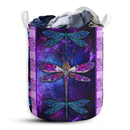 Dragonfly Galaxy Lovely Style - Laundry Basket - Owls Matrix LTD