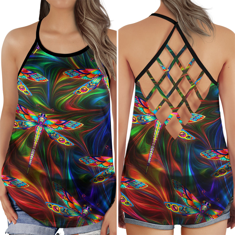 Dragonfly Colorful Sky Collection – Hollow Tank Top