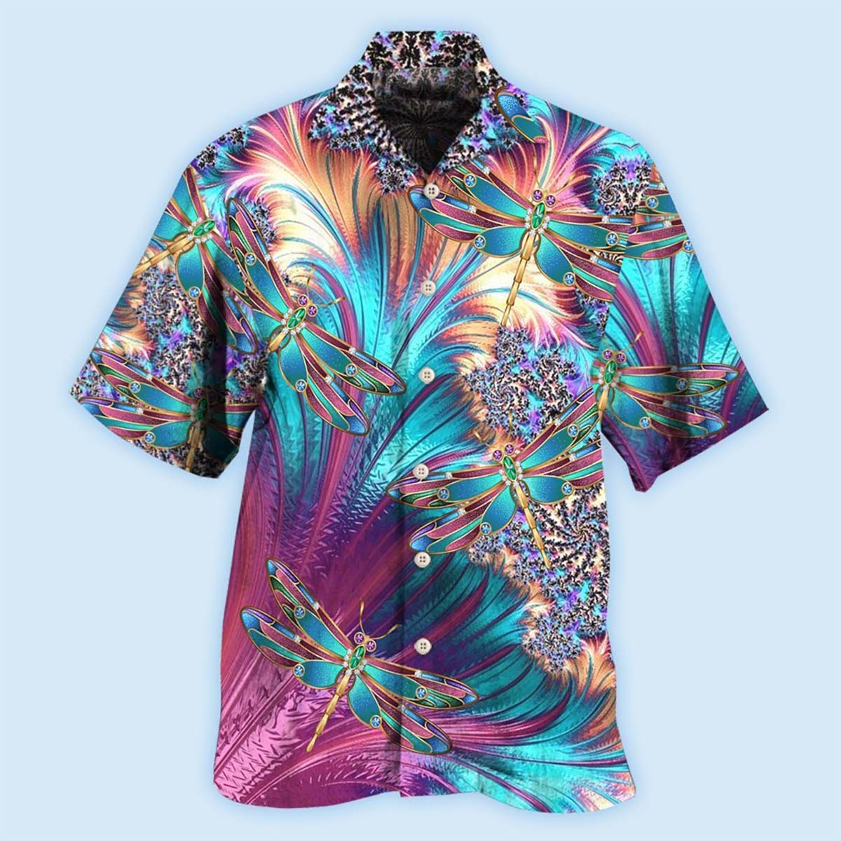 Dragonfly Summer Vibes Nature Style - Hawaiian Shirt
