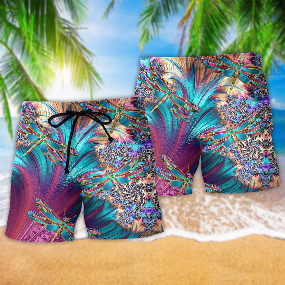 Dragonfly Loves Summer Vibes Luxury - Beach Short