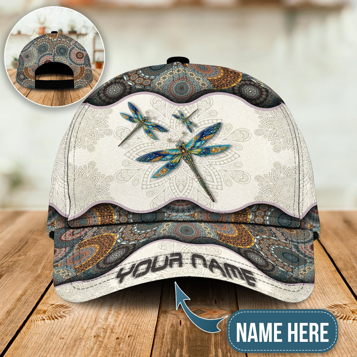 Dragonfly Mandala Let It Be Personalized – Classic Cap