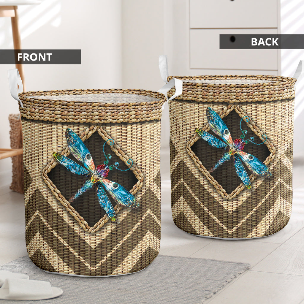 Dragonfly Wickerwork Hole - Laundry Basket - Owls Matrix LTD