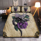 Dragon Violet Rose Bedding Cover For Fantasy Bedroom Decor