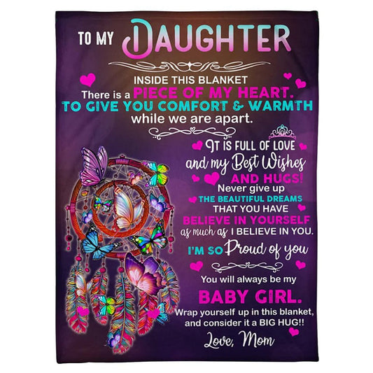 Dreamcatcher To My Daughter Dreamcatcher 50 x 60 Inch Flannel Blanket For Cozy Bedroom And Sofa Decor