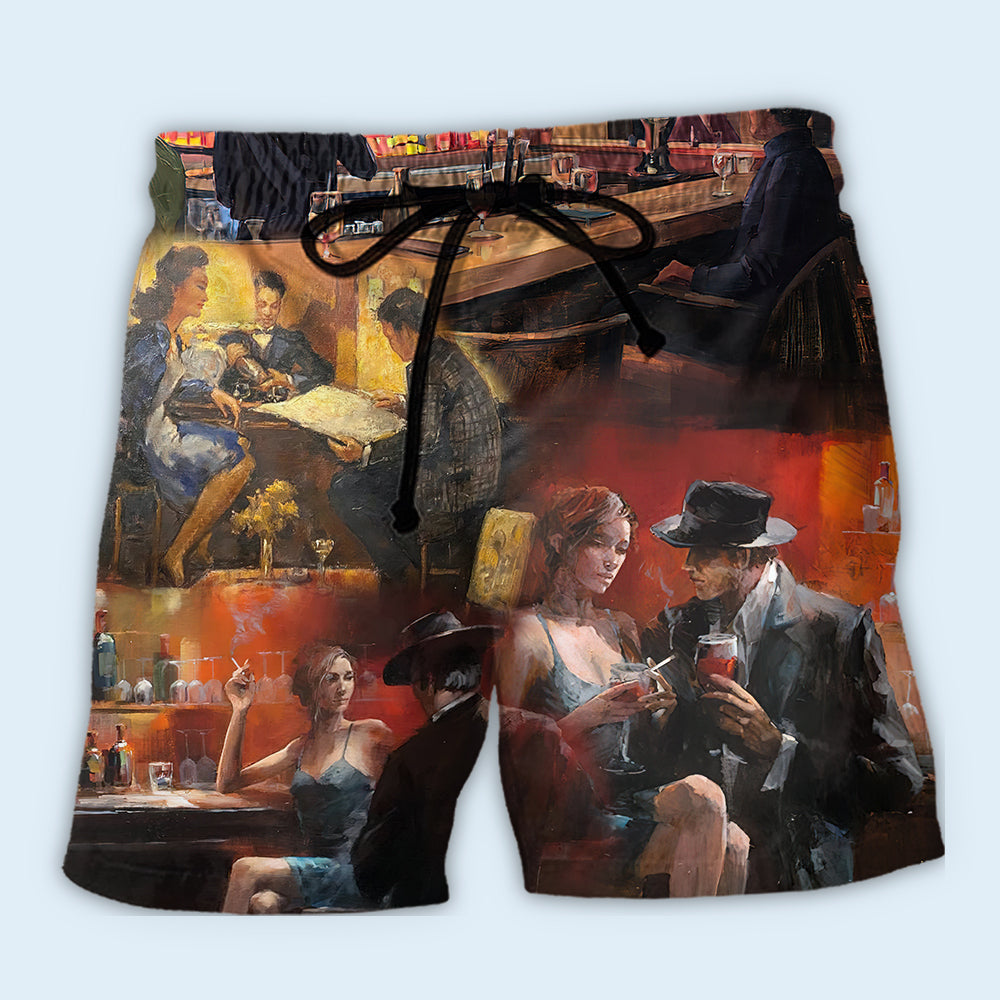 Wine Night Fun With Friends Lifestyle – Beach Short