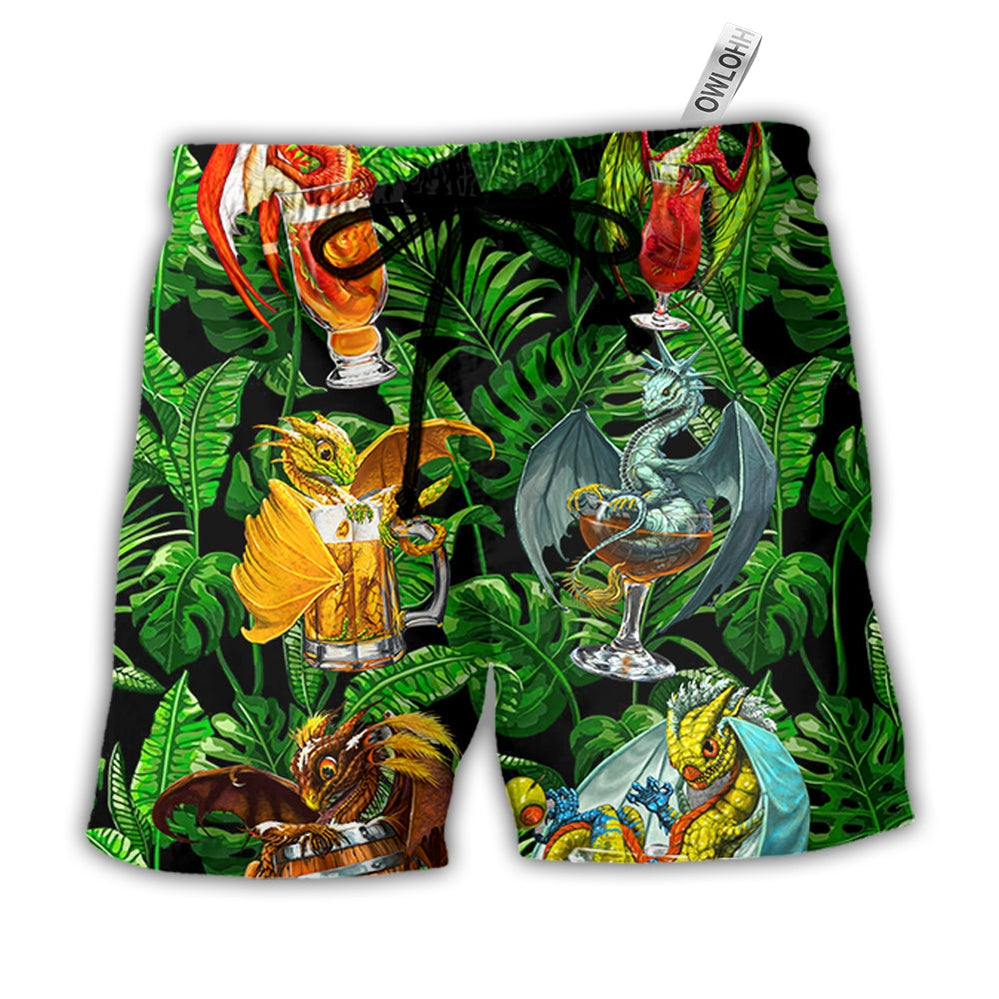 Beach Short / Adults / S Dragon Drinking Dragon Style - Beach Short - Owls Matrix LTD