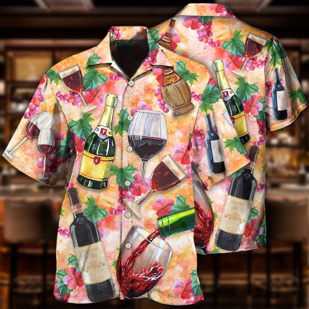 Drinking Wine Colorful Style – Hawaiian Shirt