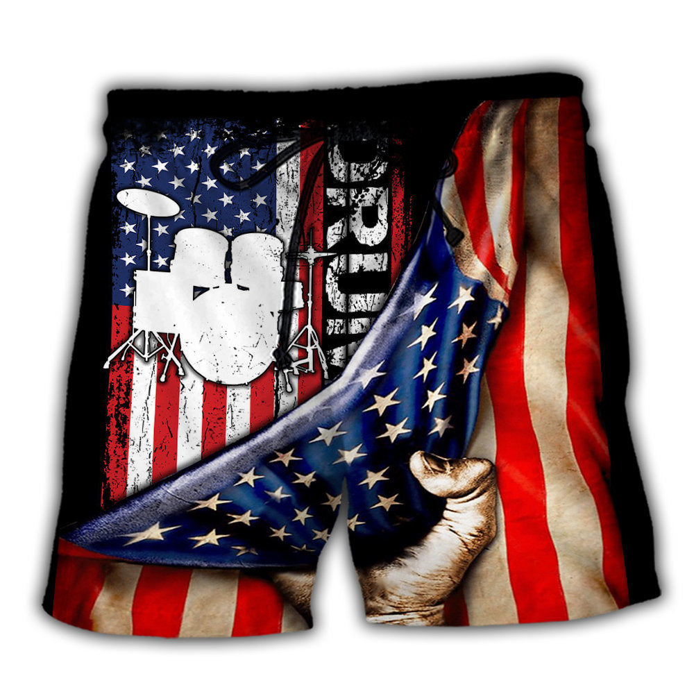 Drum Independence Day Art – Beach Short