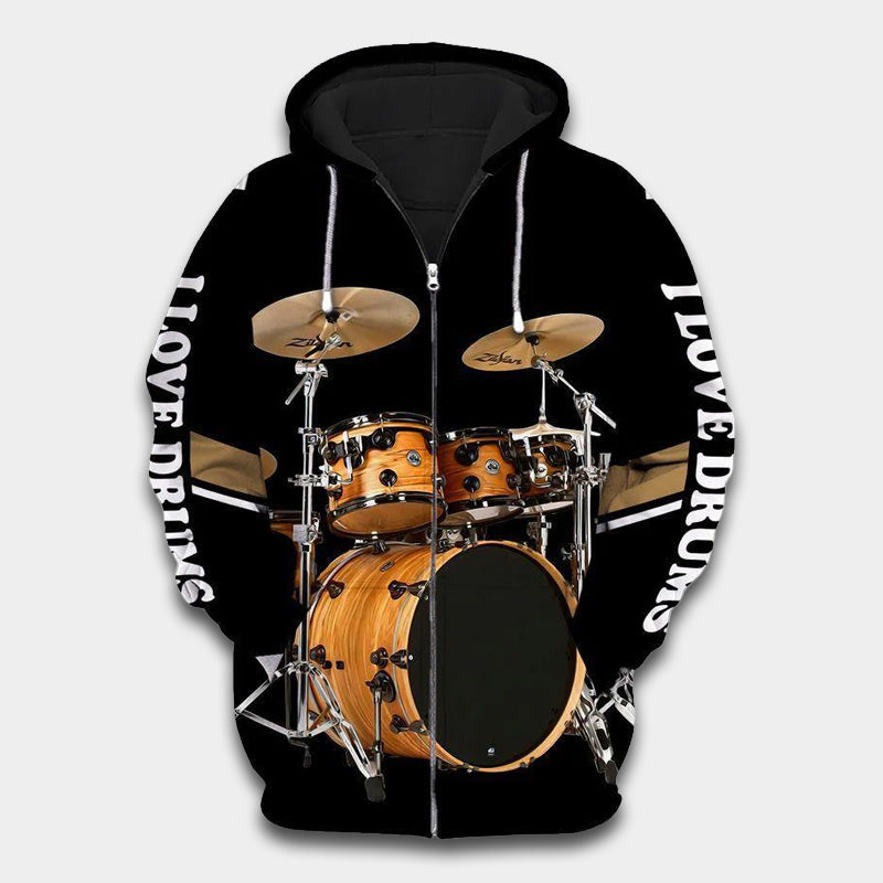 Drum Is My Life Quote Art – 3D Hoodie