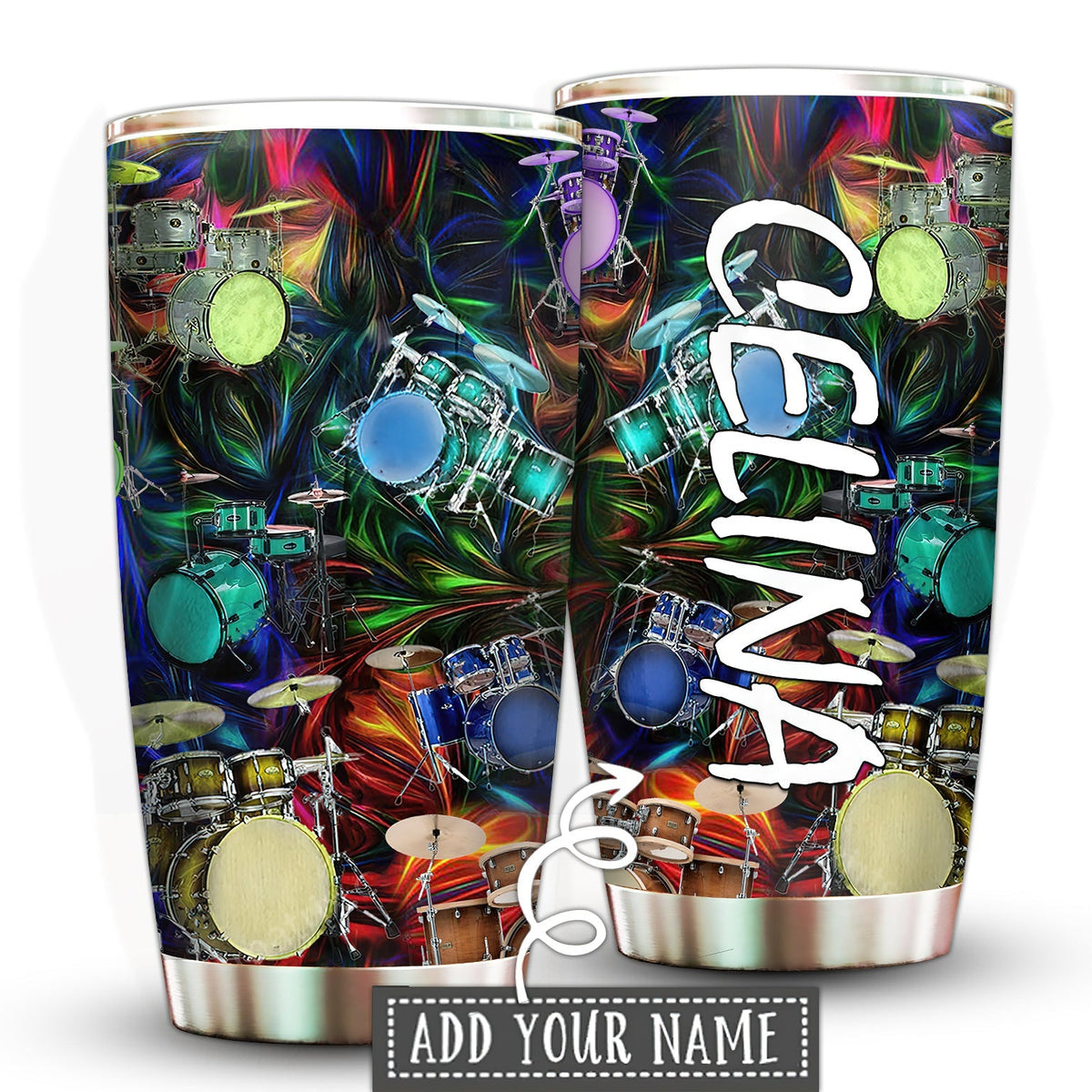 Drum Music Is My Soul Personalized 20 Oz Tumbler