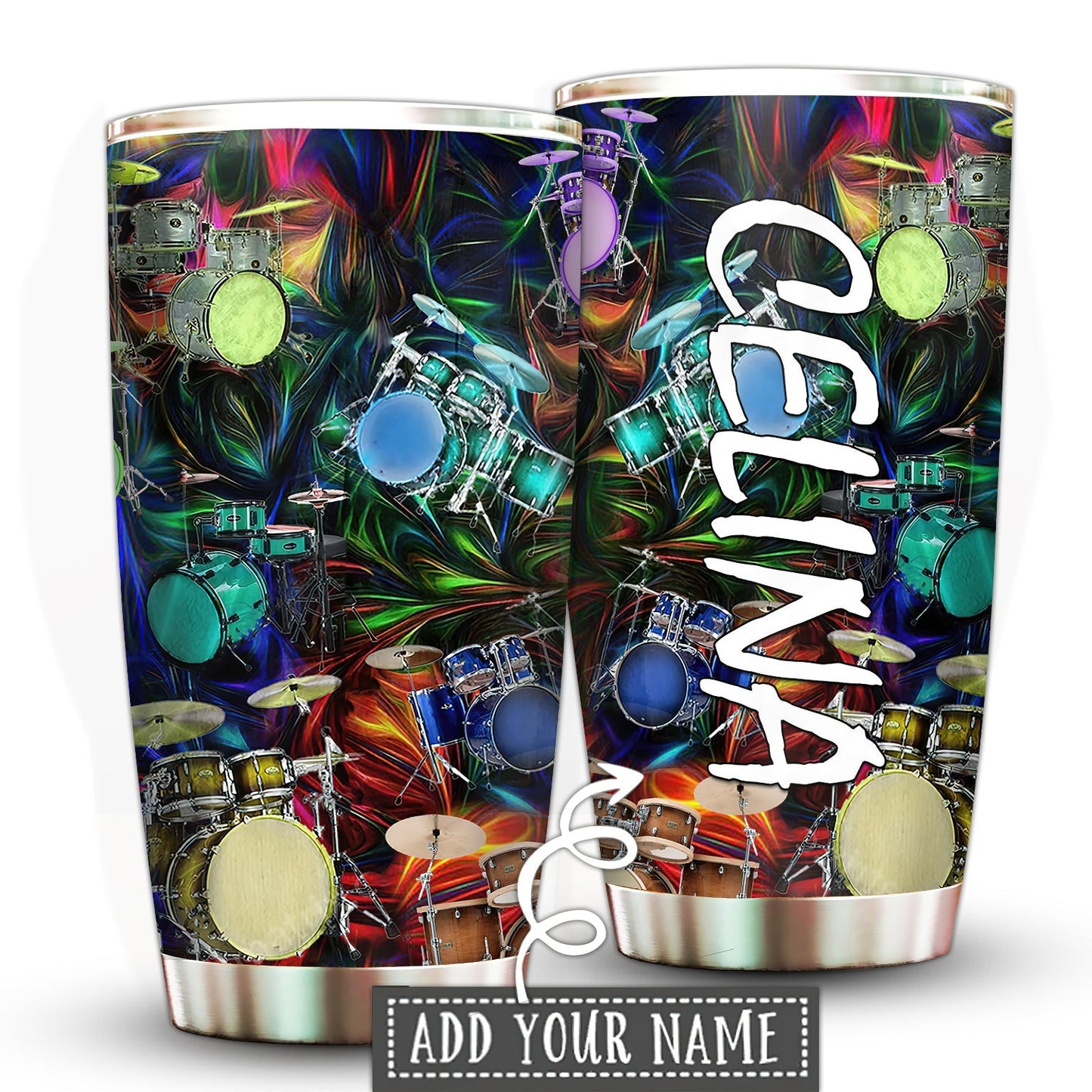 Drum Music Is My Soul Personalized 20 Oz Tumbler