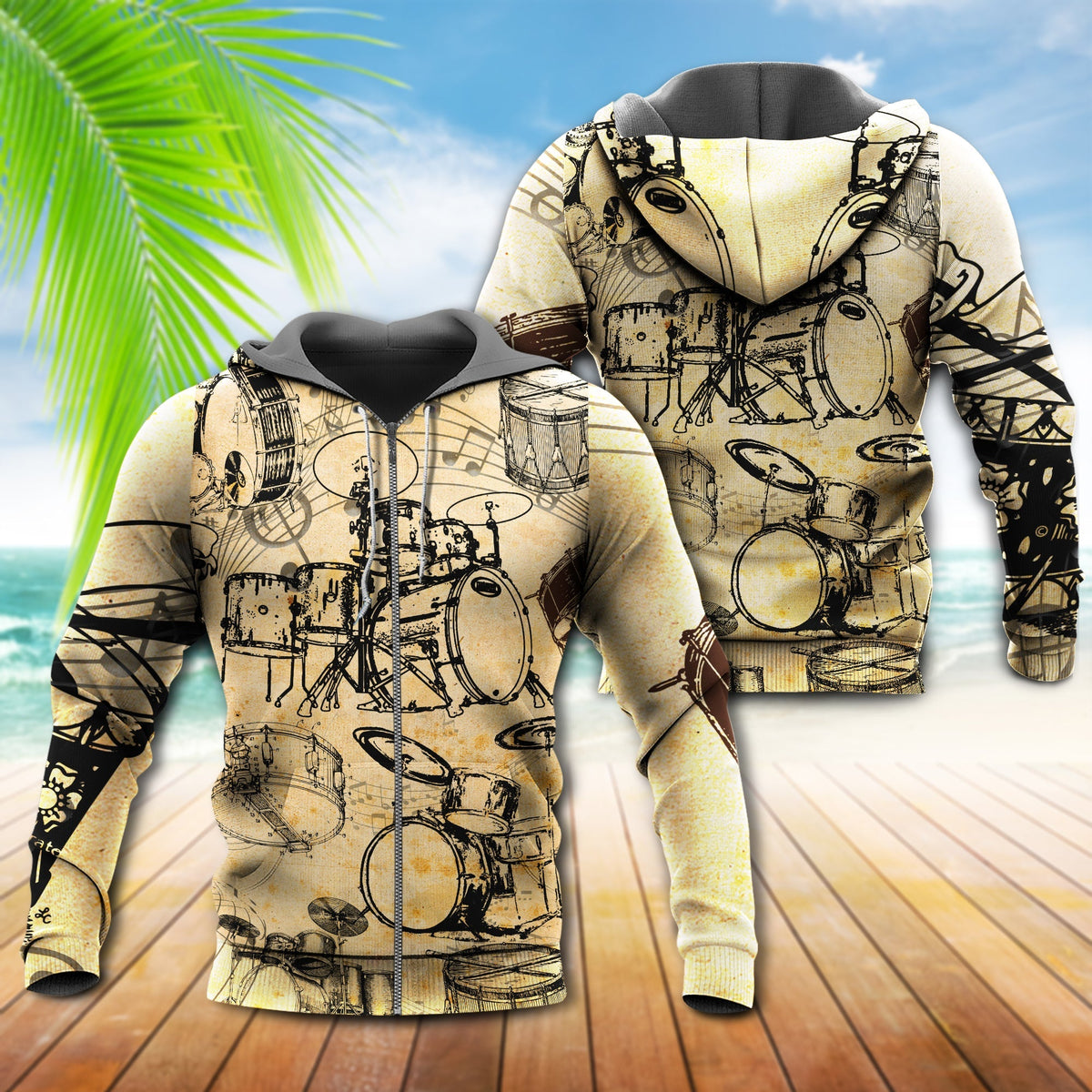No Drums No Life Quote - 3D Hoodie