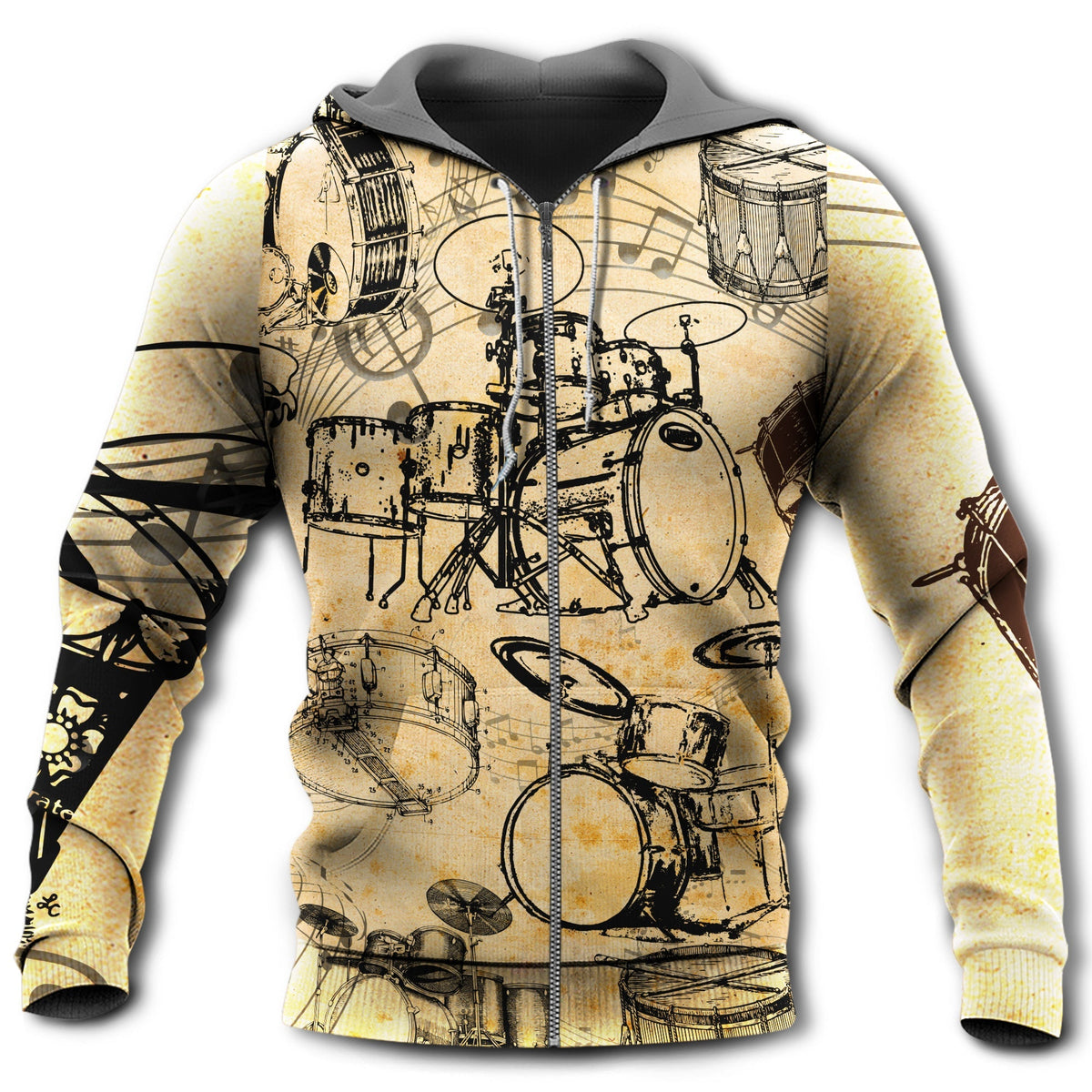 No Drums No Life Quote - 3D Hoodie