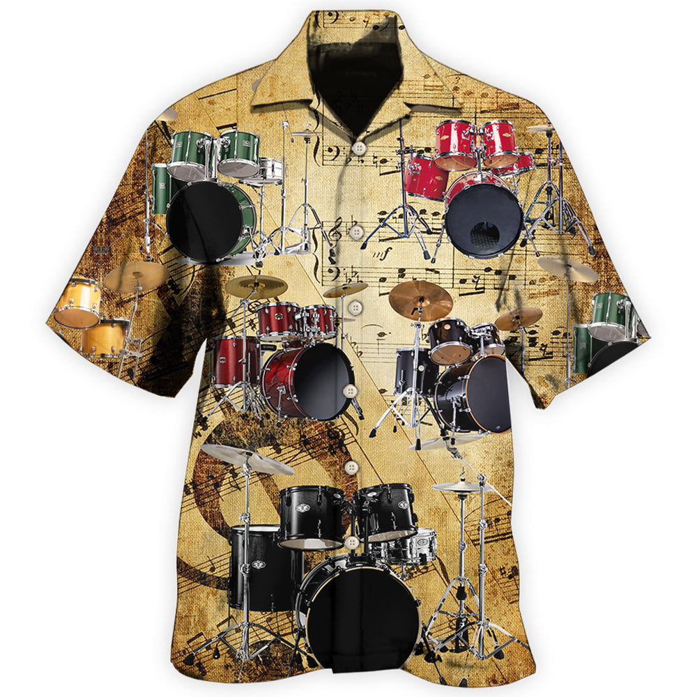 Vintage Drum Music Lover - Hawaiian Shirt