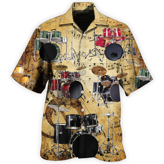 Vintage Drum Music Lover - Hawaiian Shirt