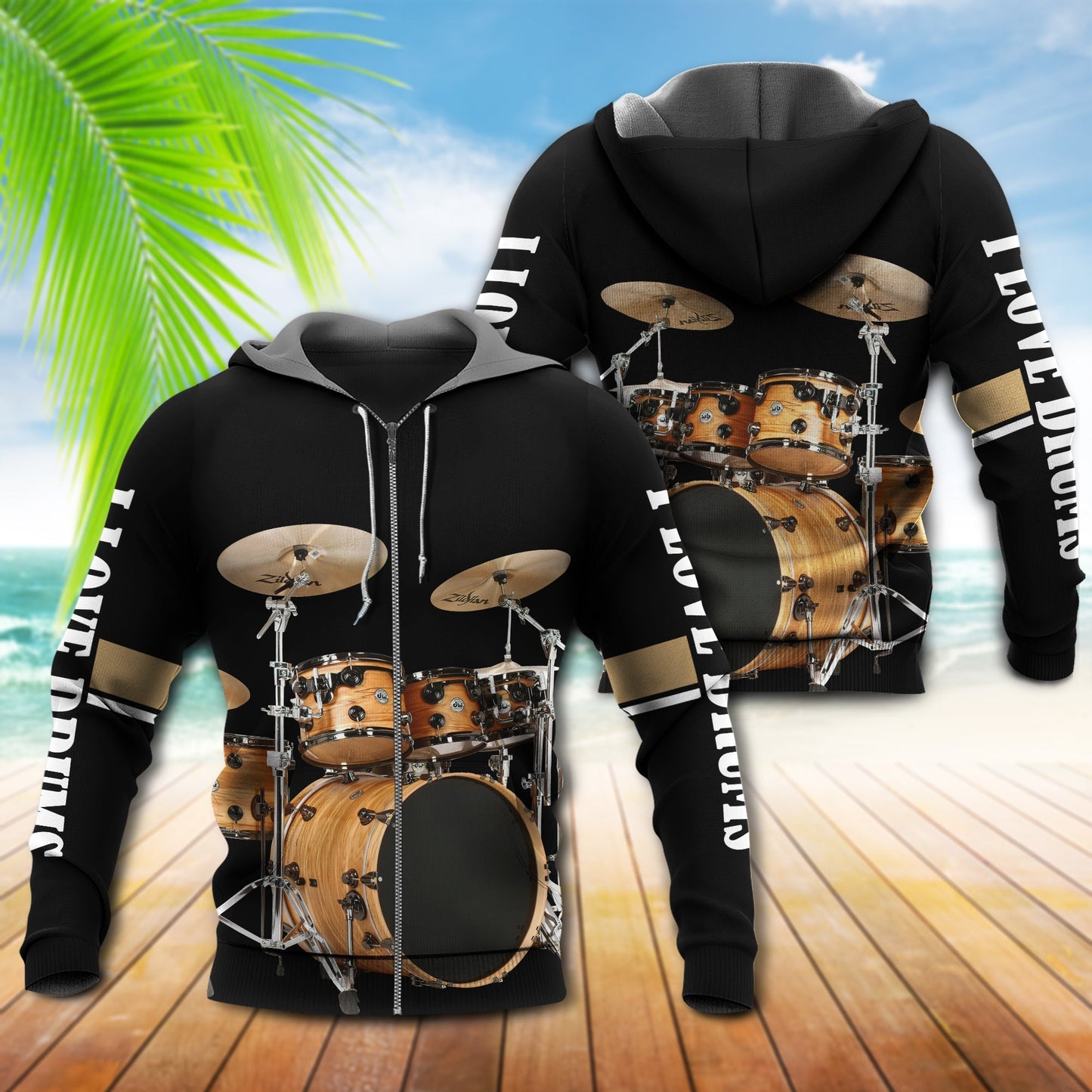 Drum Is My Life Music Style - 3D Hoodie