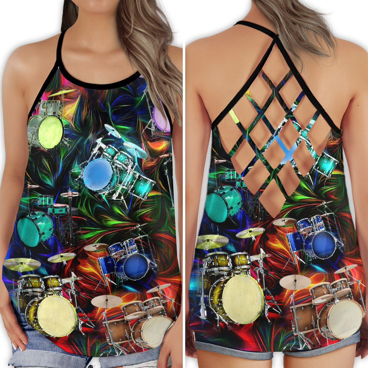 Drum Neon Music Collection – Hollow Tank Top