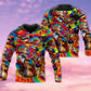 Duck Love Red And Green Art – 3D Hoodie