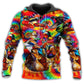 Duck Love Red And Green Art – 3D Hoodie