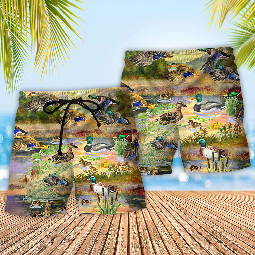 Duck Wildlife Sky Love – Beach Short
