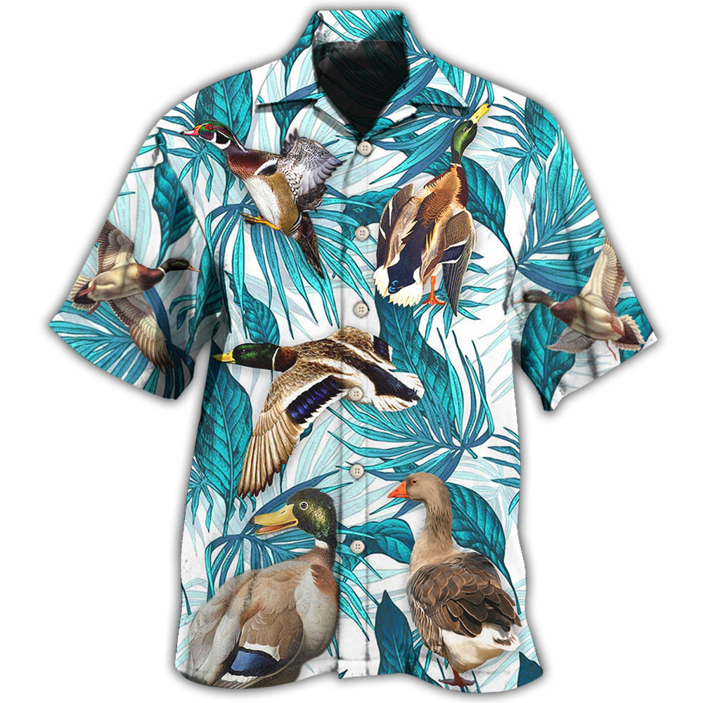 Duck Tropical Leaf Style – Hawaiian Shirt