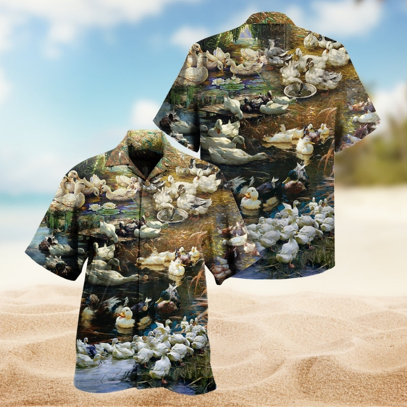 Duck White Love Animals Limited Edition – Hawaiian Shirt