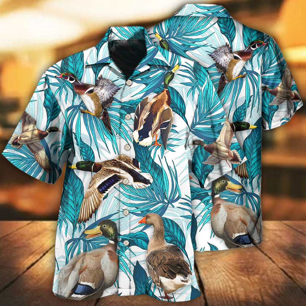 Duck Tropical Leaf Style – Hawaiian Shirt