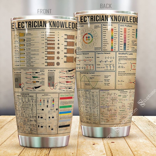 Electrician 20 Oz Tumbler For Hot Cold Drinks And Travel