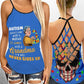 Autism Grandma Never Gives Up – Hollow Tank Top