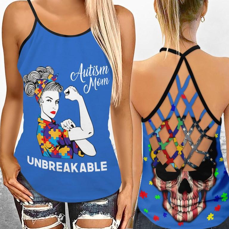 Autism Mom Unbreakable Love – Hollow Tank Top