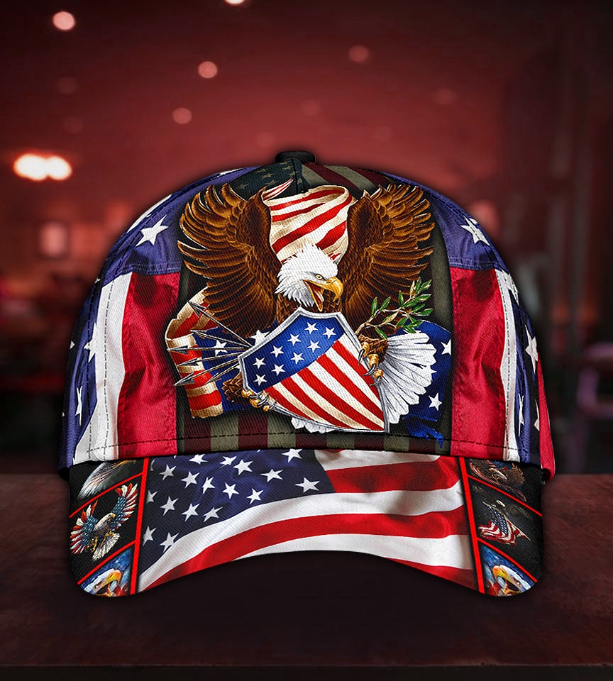 Eagle American Flag Patriotic Style – Classic Cap
