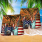 American Eagle Patriotic Art - Beach Short