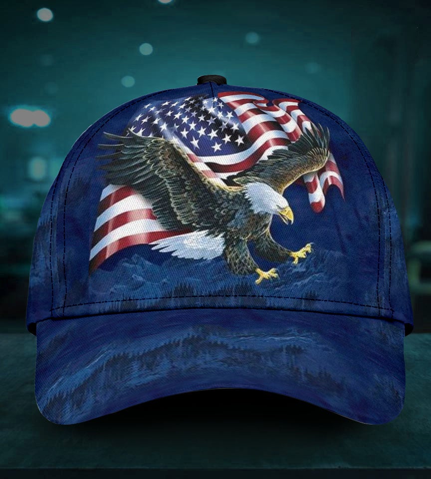 Eagle Blue Freedom Bird Style – Classic Cap