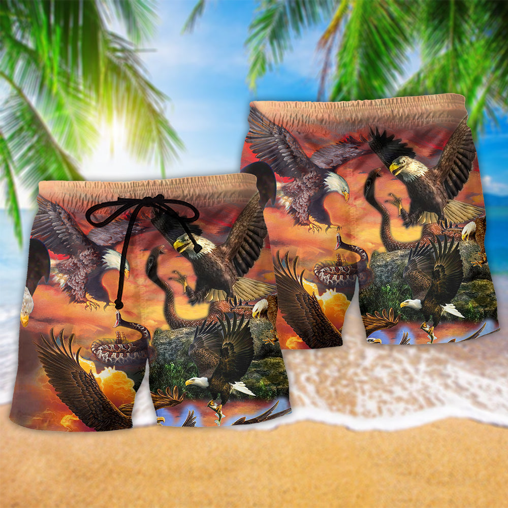 Eagle Hunter Spirit King Of The Sky Art – Beach Short